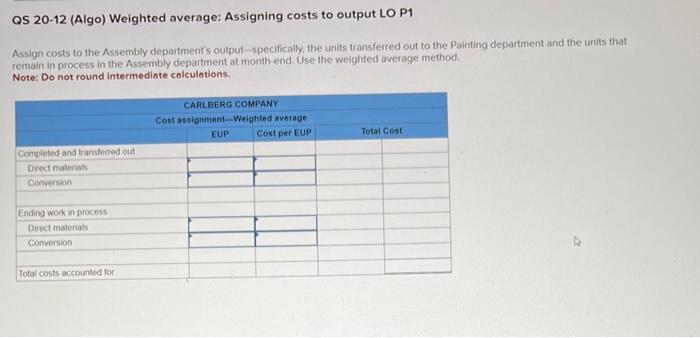 (Algo) The following information applies to the questions displayed below) Carlberg Company