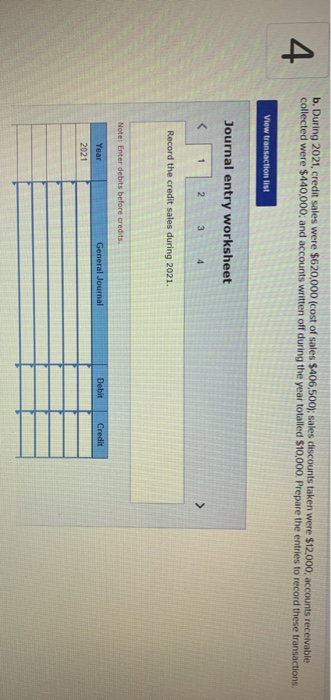 for doubtful accounts Sales (all on credit) Sales discounts Debit $70,000 Credit