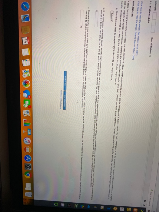  11. Problem 11.18 Keep the Wighet: Starts to Click here to