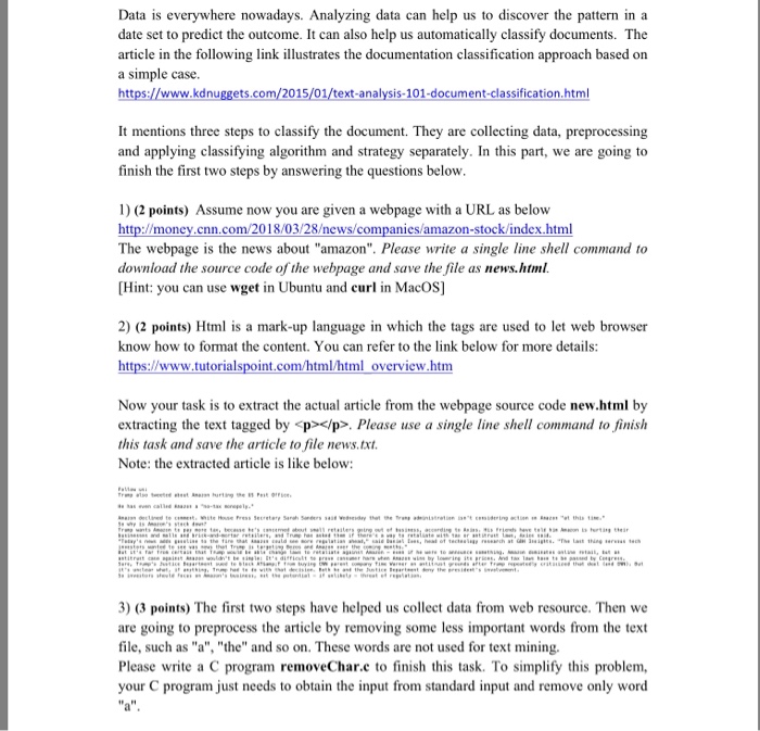  Please answer 2, 3 and 4 Data is everywhere nowadays. Analyzing