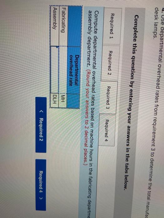 This lamp is made from components shaped in the fabricating department and