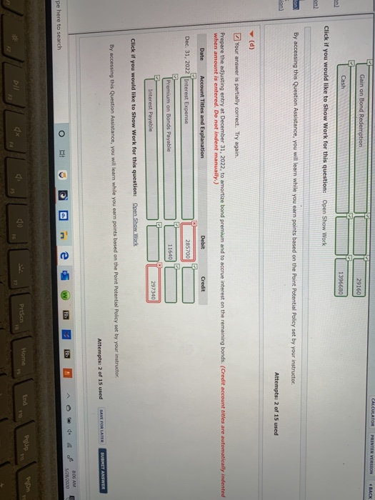 ar 15 Problem 15-07A a-d (Part Level Submission) The following is taken