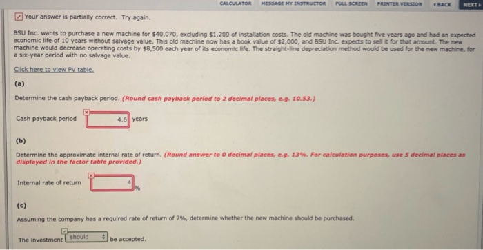  CALCULATOR MESSAGE HY INSTRUCTOR FULL SCREEN PRINTER VERSION BACK NEXT Your