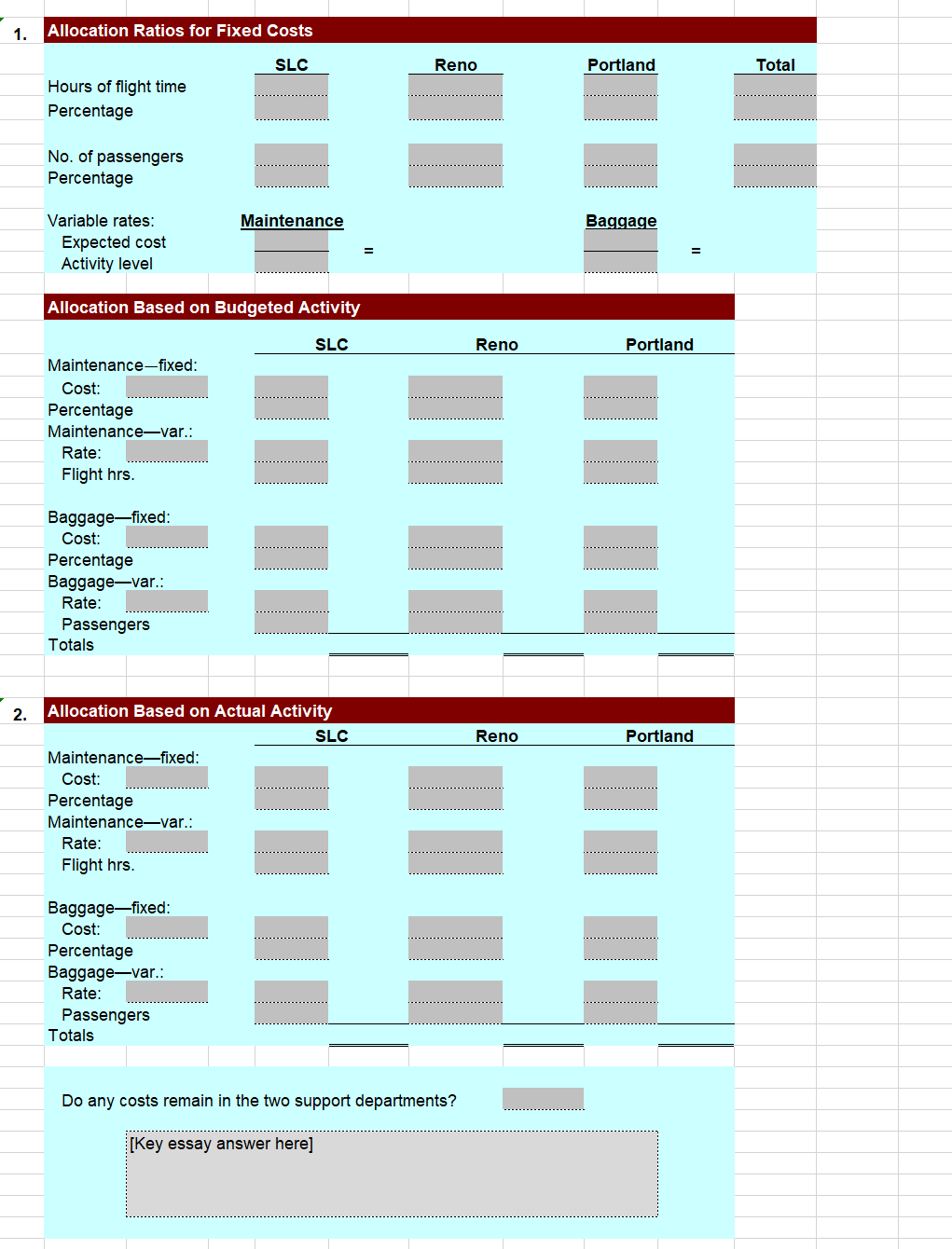Objective 2, 3 AirBorne is a small airline operating out of Boise,
