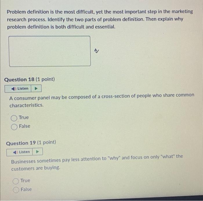  Problem definition is the most difficult, yet the most important step