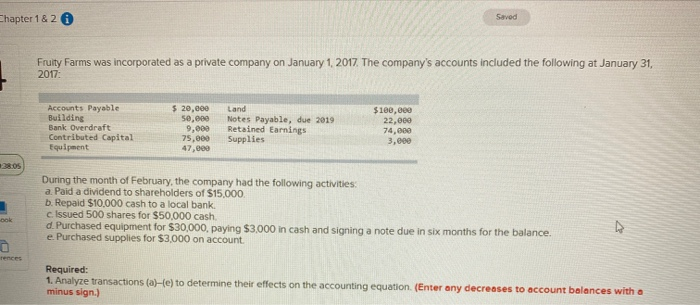 requirement 2 using T-accounts. Cash Supplies Beg bal End, bal Building Equipment
