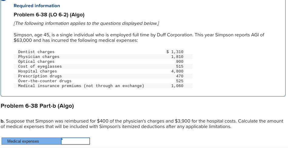  Problem 6-38(LO 6-2)(Algo) [The following information applies to the questions displayed