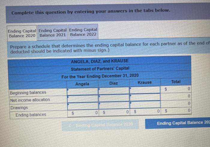 dental partnership of Angela, Diaz, and Krause was formed when the partners