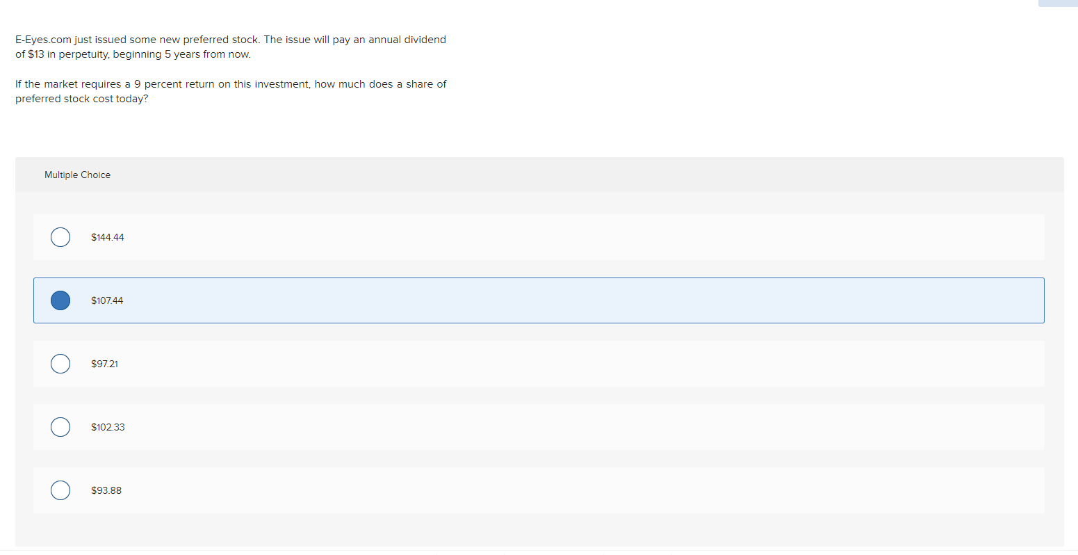E-Eyes.com just issued some new preferred stock. The issue will pay