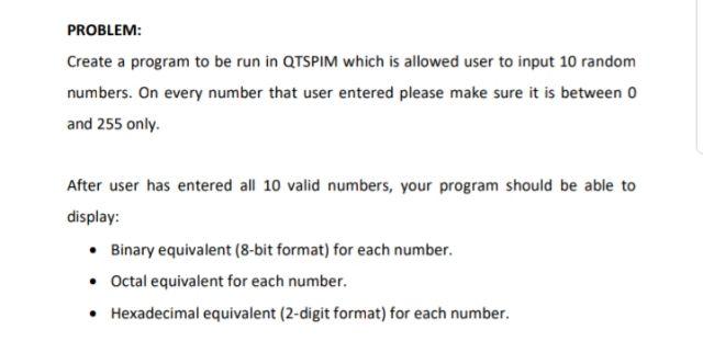  Please answer it in MIPS assembly code. QTSPIM strictly. Please answer