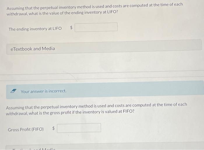 how I got the first part right. Inventory information for Part 311