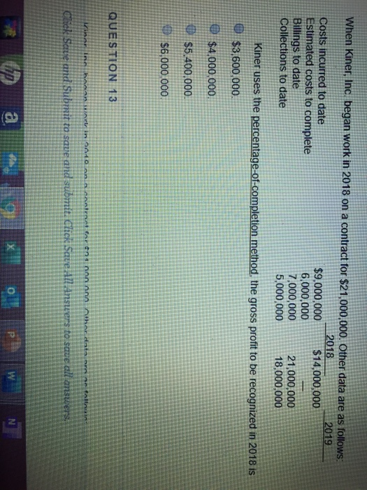  When Kiner, Inc, began work in 2018 on a contract for