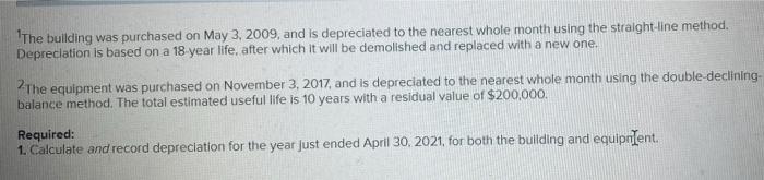 on a 18 year life after which it will be demolished and