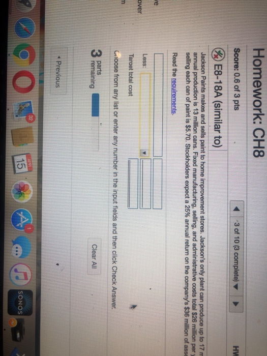 3 pts HW Score: 18.44%, 5.53 of 30 pts E8-18A (similar to)