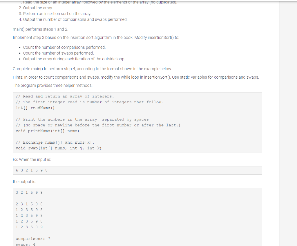 In Java import java.util.Scanner; public class LabProgram { // Read and return