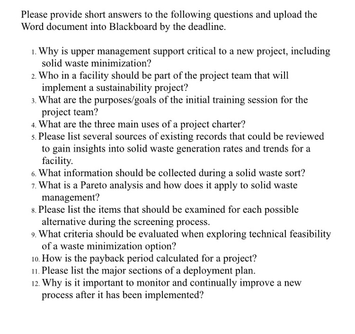  Please number each answer. If you cant answer all the questions