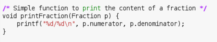 use of fraction classes. 3. Structs in Arrays (4 marks) In this