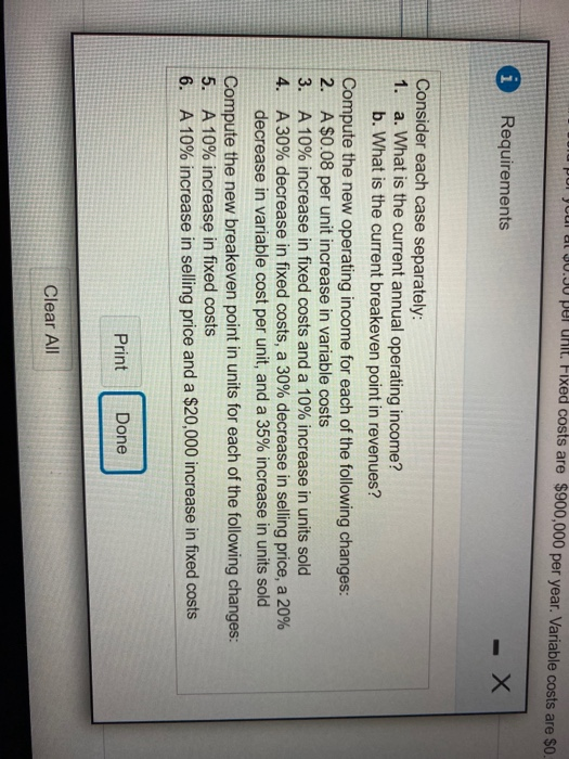 the The St. John Company manufactures and sells pens. Currently, 5.200,000 units