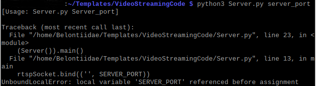 what it looks like and don't need to add new code. VideoStream.py,