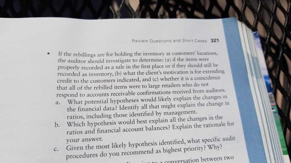 Wholesal- ing, has just begun planning analytical procedures as part of planning