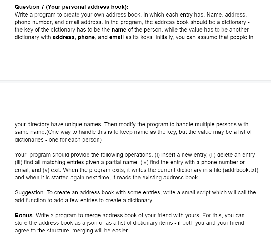 Please Help me solve this question. It has to be done in