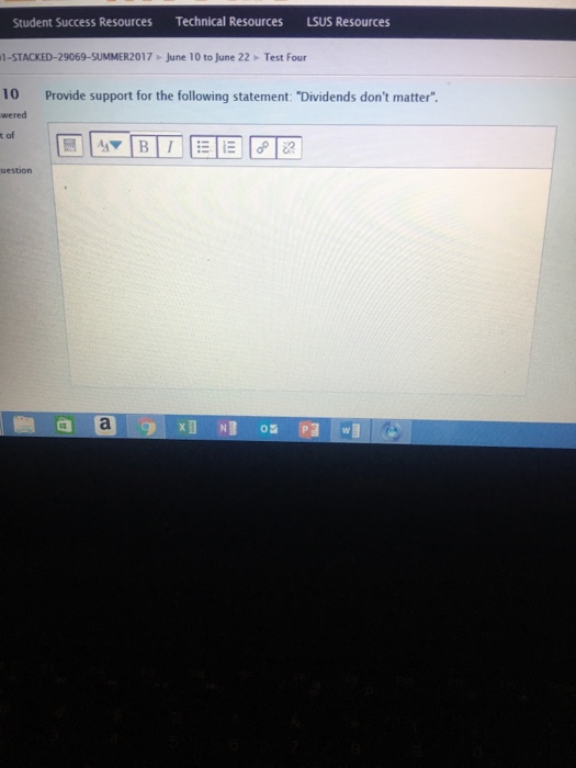  Provide support for the following statement: "Dividends don't matter