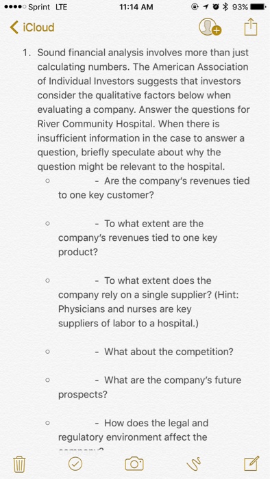  Sound financial analysis involves more than just calculating numbers. The American