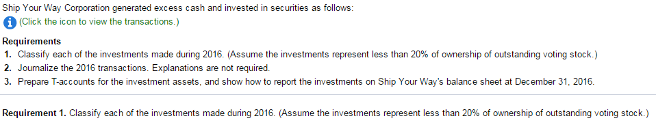 Requirement 2. Journalize the 2016 transactions. Explanations are not required. ?(Record