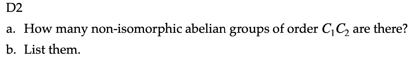 and d:= (1,2,..., n) be two cycles of lengths m and n
