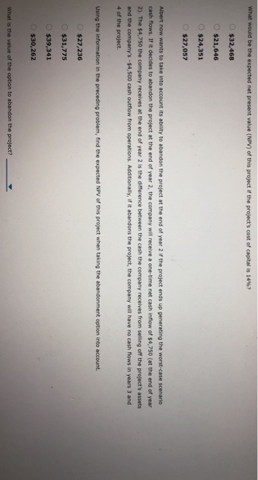 initial investment of $9,000. The base-case cash flows for this project are