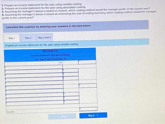 Selling & Administrative Costs Fixed: $45,000 per year Variable: $85,000 per year