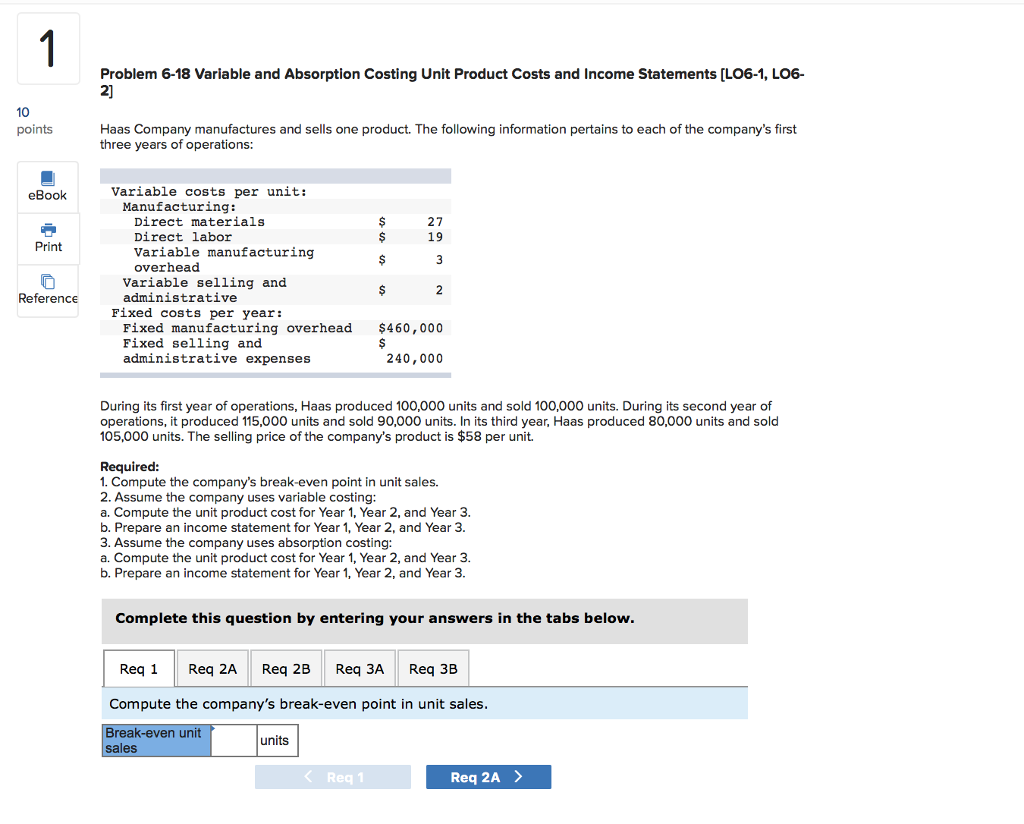 req 1, req2 A, req2B, req 3A, req3B 1 Problem 6-18