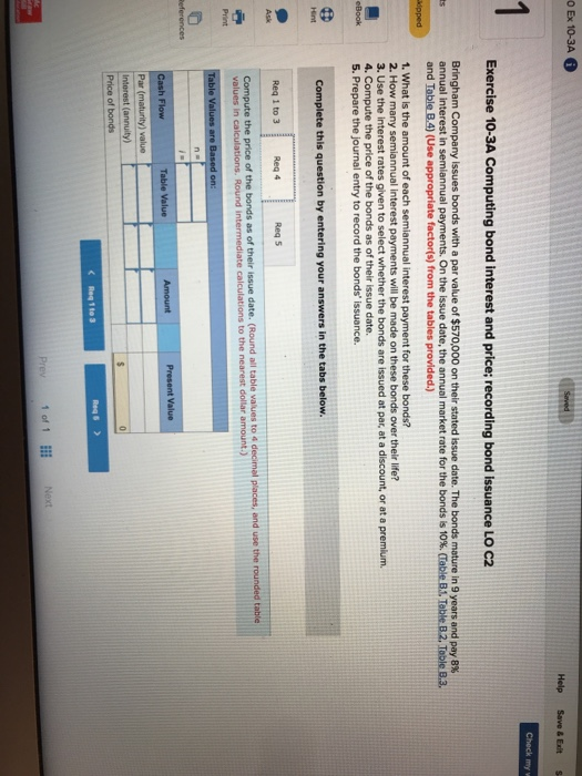 recording bond issuance LO C2 (Use appropriate factorisl from the tabies previded