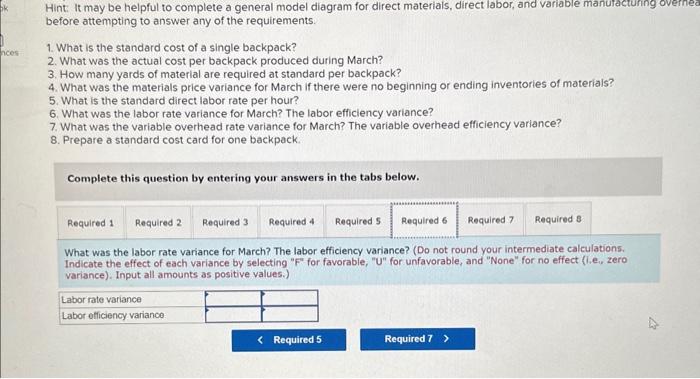 "None" for no effect (i.e., zero variance). Input all amounts as positive