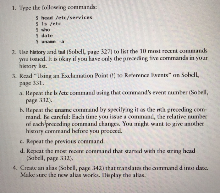  Please include all commands and codes. Thanks 1. Type the following
