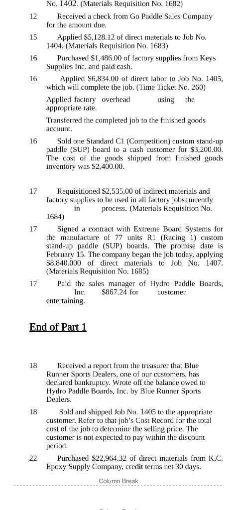 GENERAL JOURNAL. DON'T FORGET TO ALSO POST TO THE FOUR GENERAL LEDGER