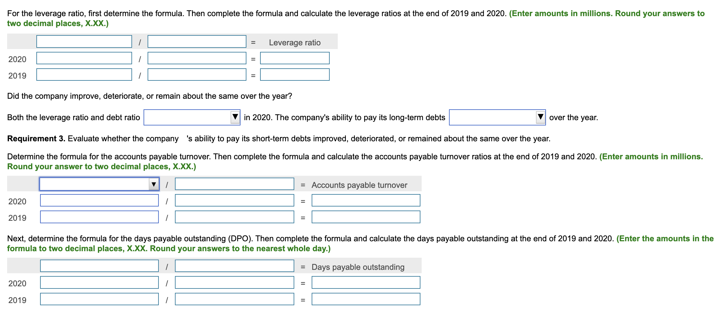 $649 million and $583 million in current assets, respectively. Accounts payable at