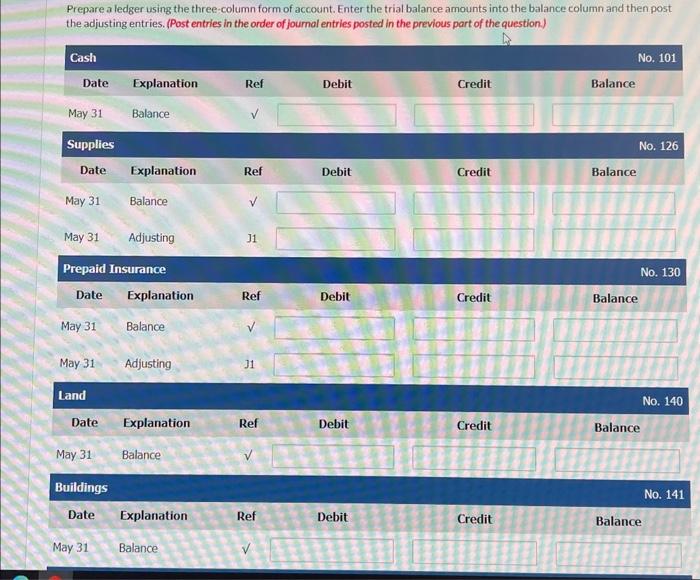 tha manch or May 31. te Teabook and Medla Wit of Accounts