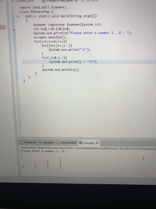 Java program that prompts the user for an int n. You can