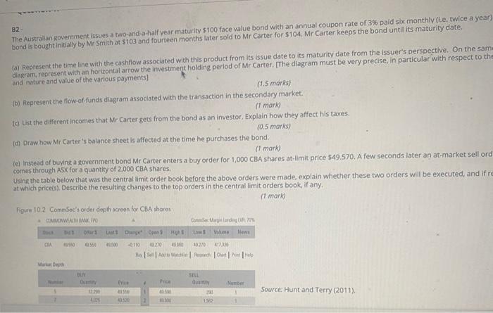  B2. The Austratian zovernment issues a two-and-a half year maturity $100