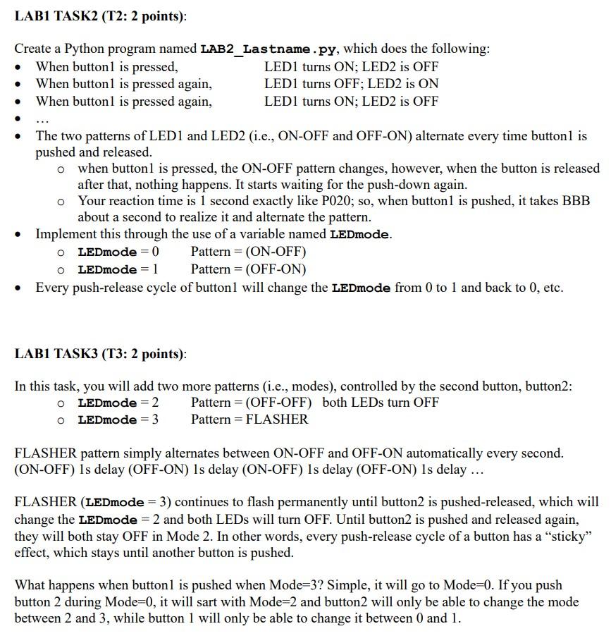 Build off of the python code given below. Create a Python program