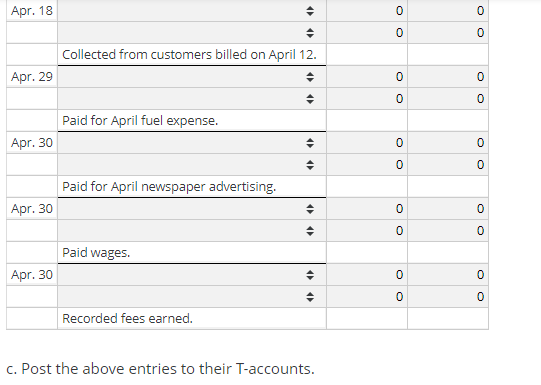 Adjustments D. Roulstone opened Roulstone Roofing Service on April 1. Transactions for