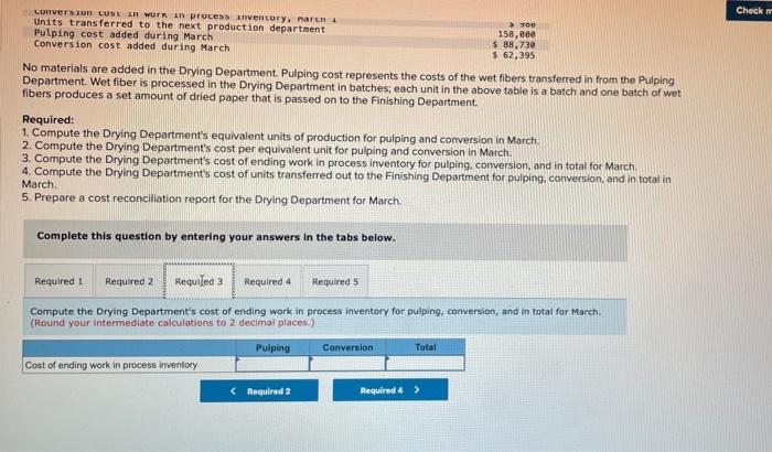 cost in work in process inventory, May 1 $ 53,900 Conversion cost