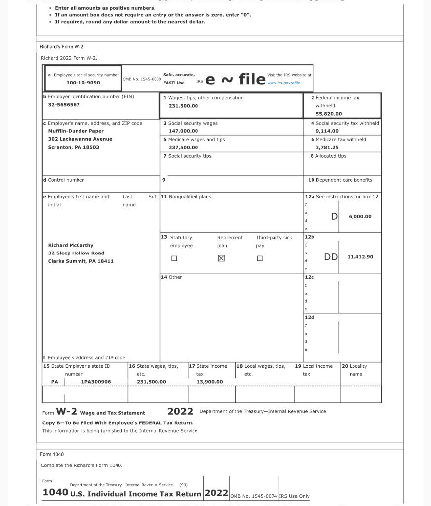 100-10-9090) and Christine McCarthy (born 6/1/1970; Social Security number 101-213434) have a
