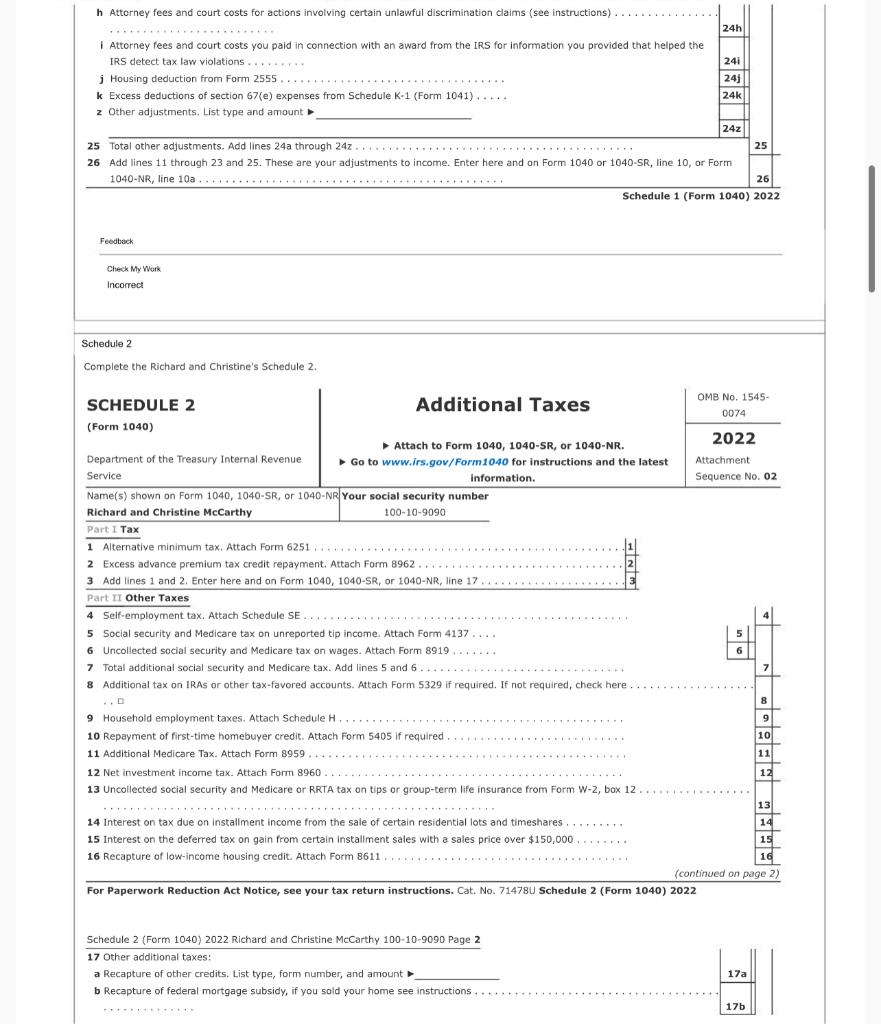 Justine and a $500 other dependent credit for Jack. Richard is the