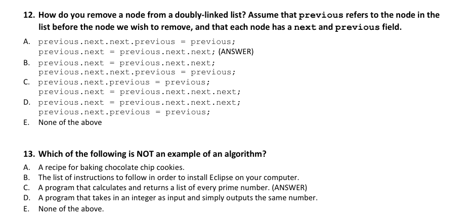  12. How do you remove a node from a doubly-linked list?