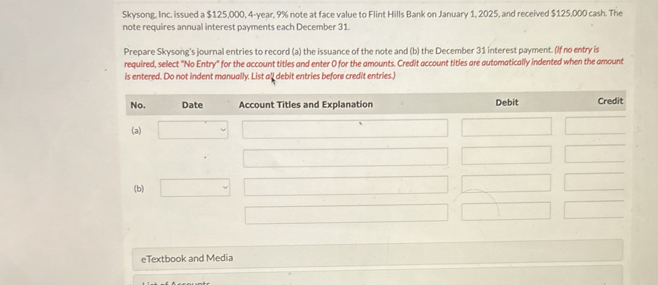  Skysong, Inc. issued a $125,000,4-year, 9% note at face value to