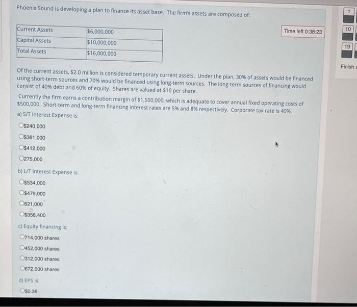  | Phoenix sound is developing a plan to finance its asset