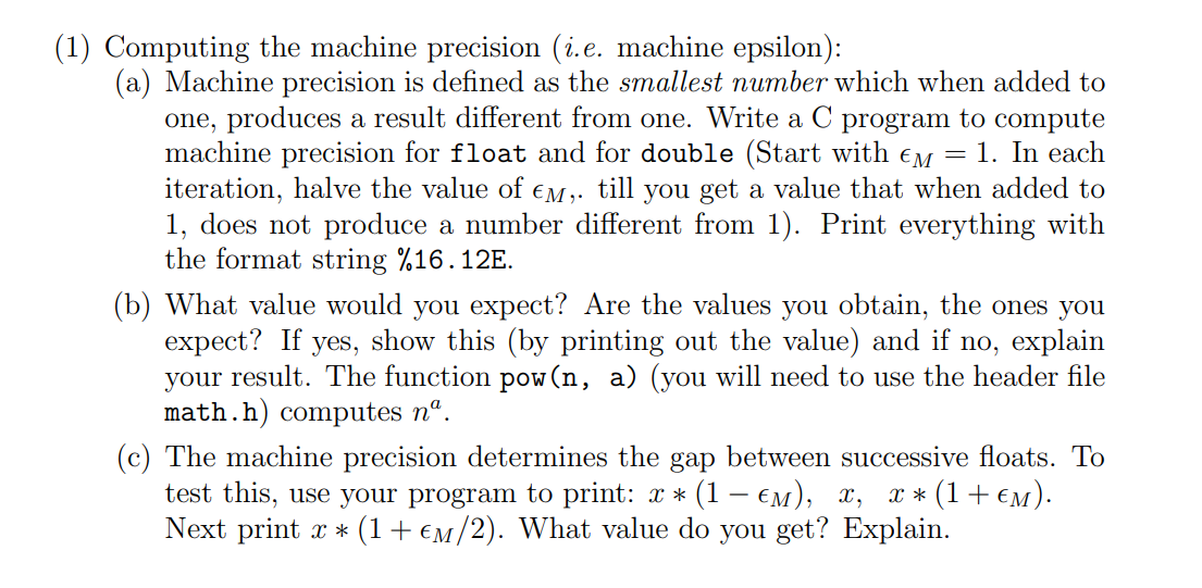 A easy question for System programing, c file (1) Computing the machine