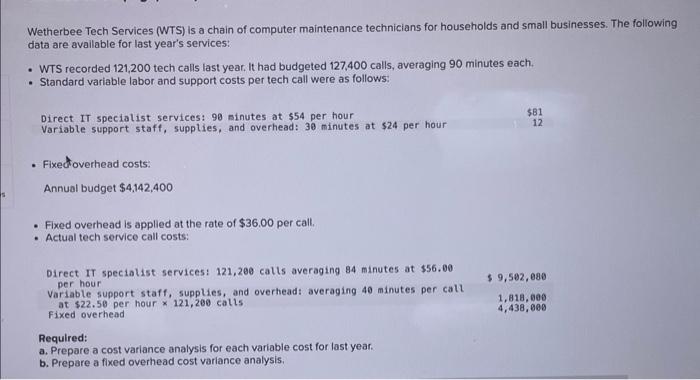  lowing Prepare a cost variance analysis for each variable cost for